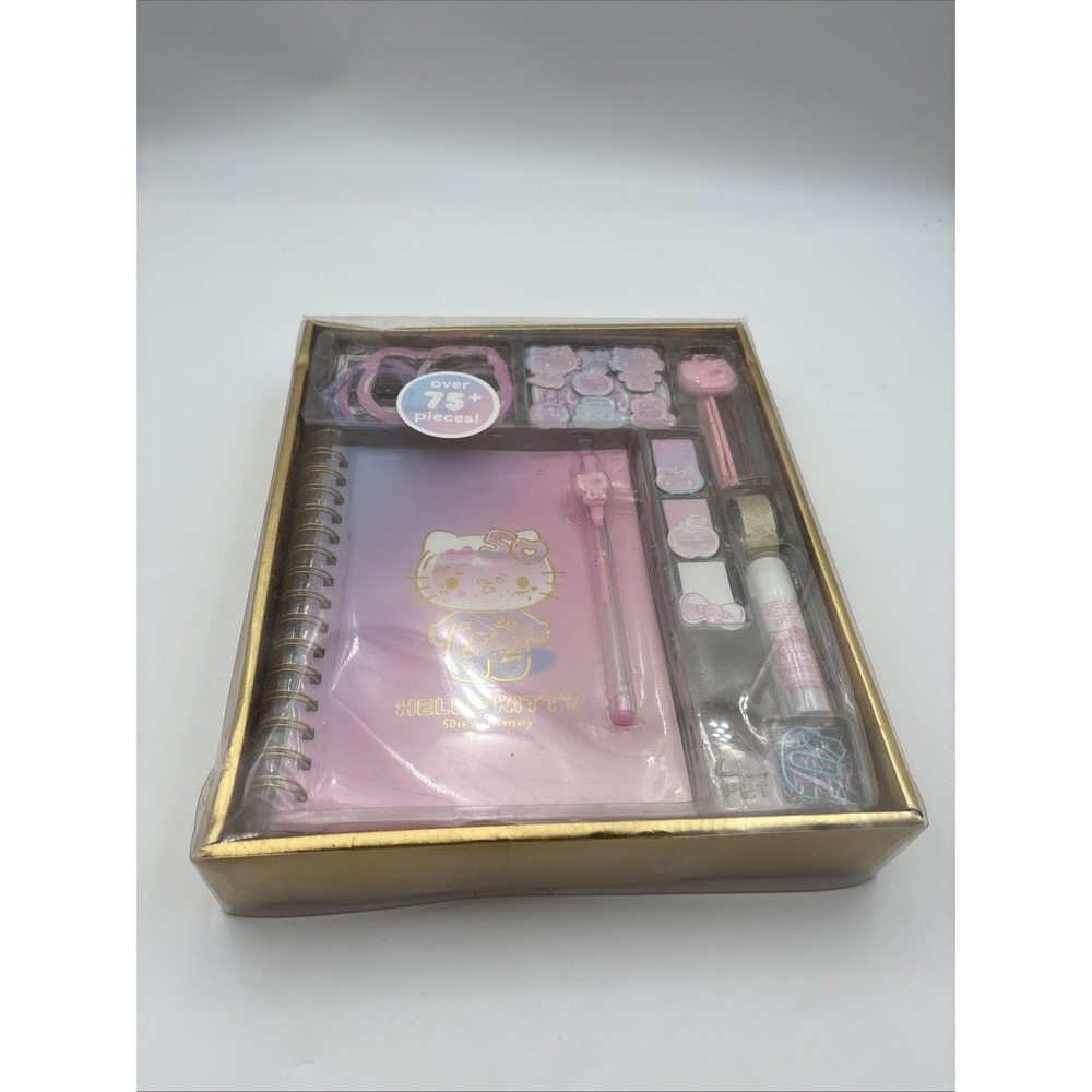 New Hello Kitty 50th Anniversary DIY Journal Set 75+ Pieces (GA) Never Used